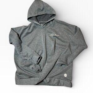 Under Armour UA Rush Recovery Gray Fleece Hoodie Sweatshirt Large Loose Fit Yoga